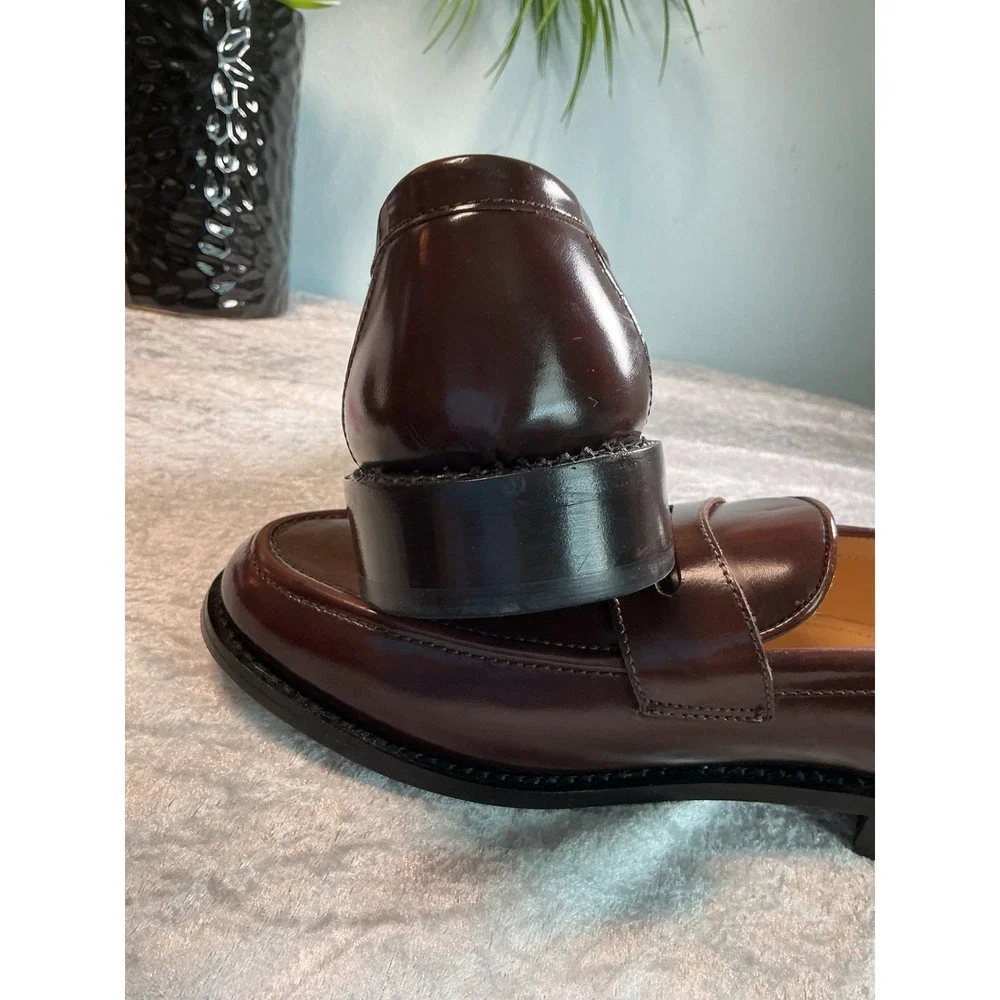 Samuel Windsor Men's Brown Leather Penny Loafers Dress Shoes Size 10 Classic EUC